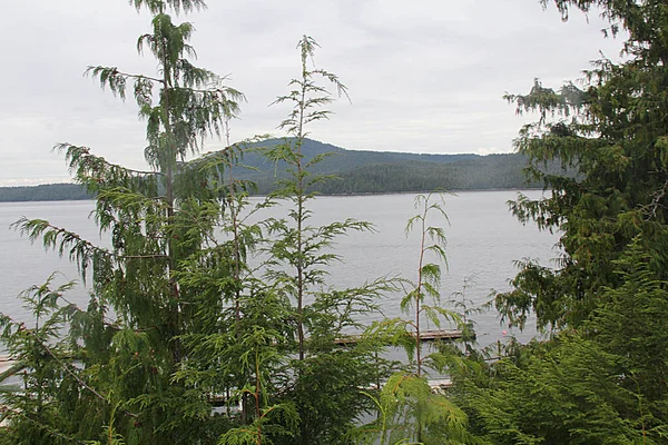 Landschaft Blick Auf Wasser Und Hügel — Stockfoto