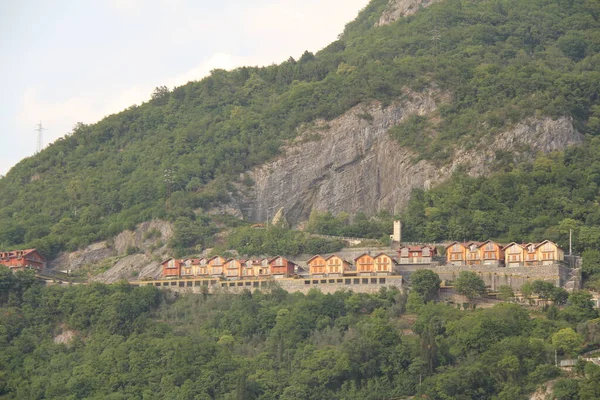 Schöne Gebäude Auf Einer Dorfstraße — Stockfoto