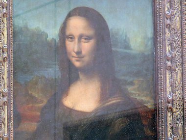 Monalisa 'nın Duvardaki Görüntüsünü Kapat
