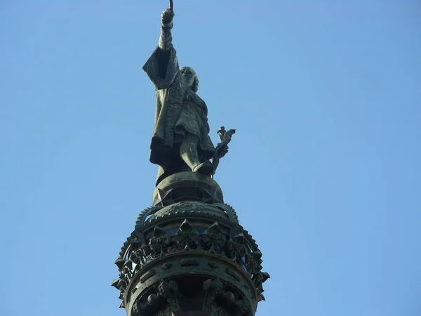 哥伦布雕像纪念馆近景 — 图库照片