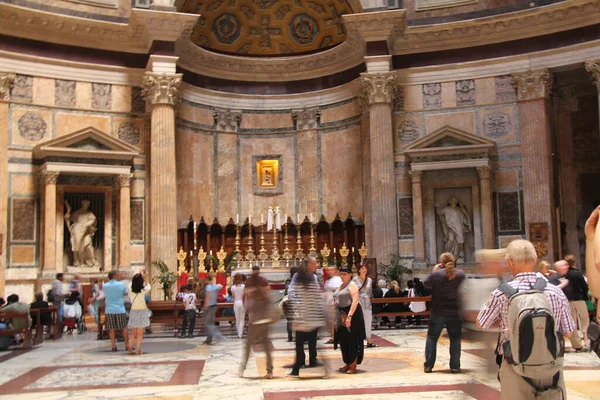 Pantheon Vista Interna Modelli Pilastro — Foto Stock