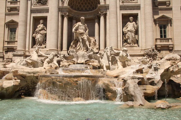 Trevi Fontein Barok Buurt Van Uitzicht Italië — Stockfoto