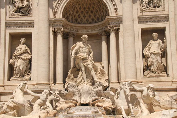 Fontana Trevi Barocco Chiudi Vedi Italia — Foto Stock