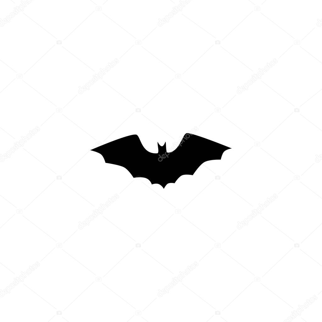 Bat on white background. Vector isolated illustration.