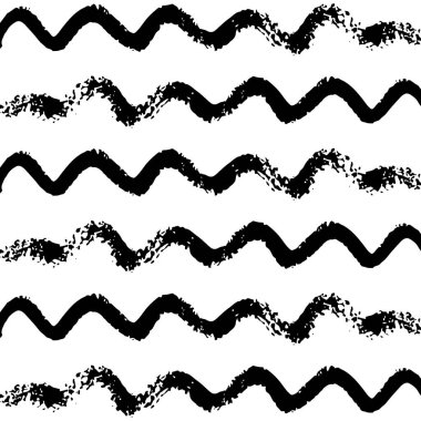 Dalgalı çizgiler. Vektör izole illüstrasyonu.
