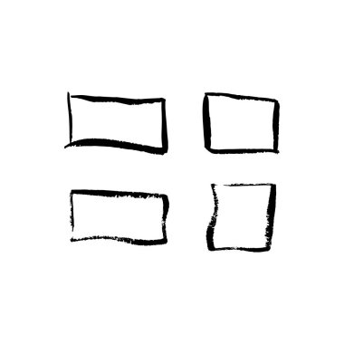 Vektör çizimi. Çerçeveler fırçayla boyanır.