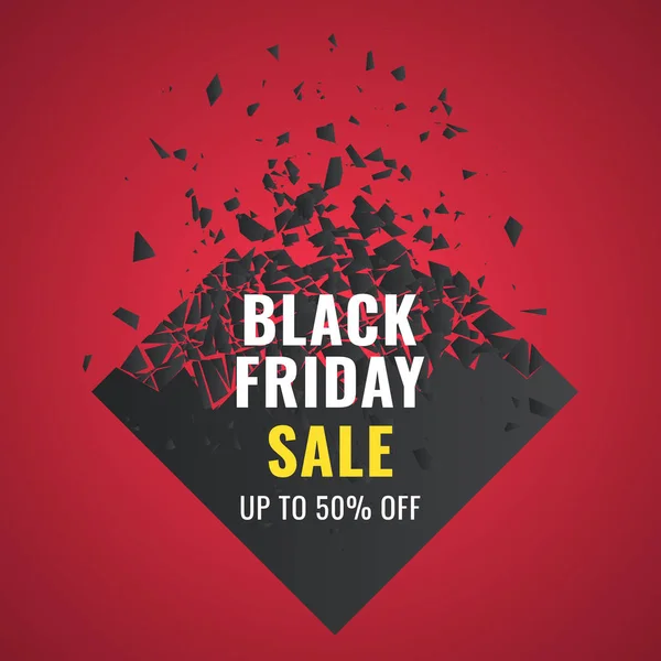 Black friday banner with effect. Vector illustration. — Stock Vector