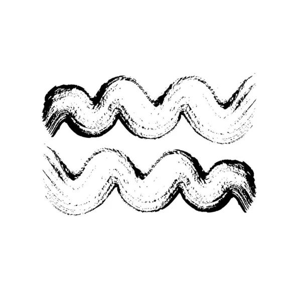 波状線の装飾。ベクトル分離図. — ストックベクタ