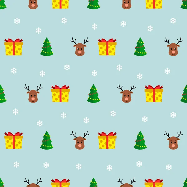 Patrón sin costuras con árboles de Navidad. ilustración vectorial. — Vector de stock