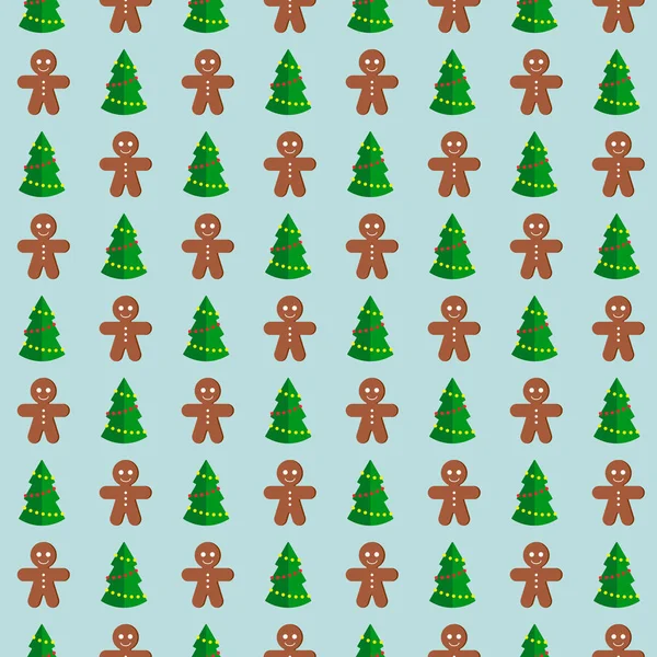 Modello senza soluzione di continuità con alberi di Natale. illustrazione vettoriale. — Vettoriale Stock