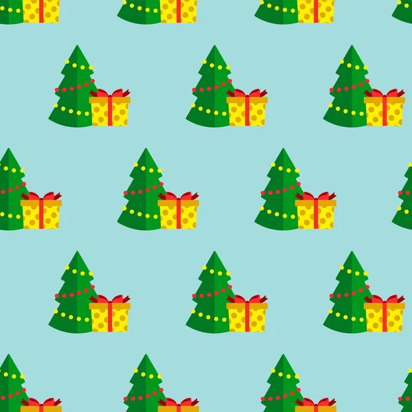 Seamless pattern with christmas trees. Vector illustration. — Stock Vector