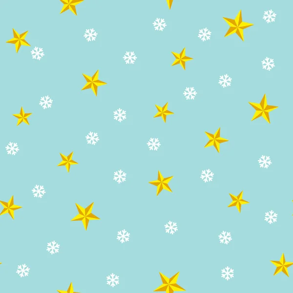 Winter naadloos patroon met sterren. Vectorillustratie. — Stockvector