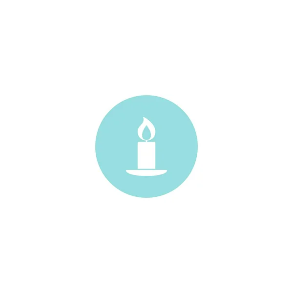 Kerzensymbol auf blauem Hintergrund. Vektorillustration. — Stockvektor