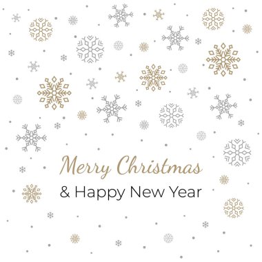 Beyaz arka planda Noel afişi. Vektör illüstrasyonu.