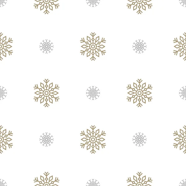 Kerst naadloze patroon met sneeuwvlokken. Vectorillustratie. — Stockvector