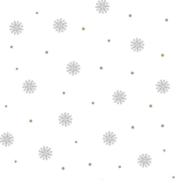 Рождественский бесшовный узор со снежинками. Векторная иллюстрация . — стоковый вектор