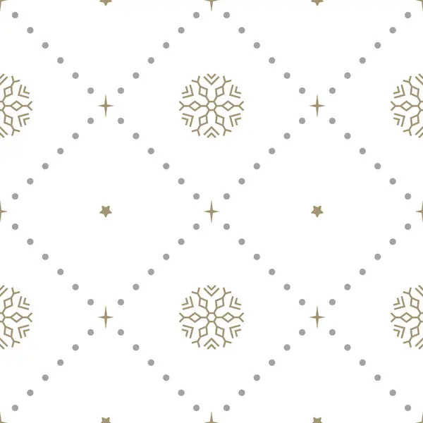 Рождественский бесшовный узор со снежинками. Векторная иллюстрация . — стоковый вектор