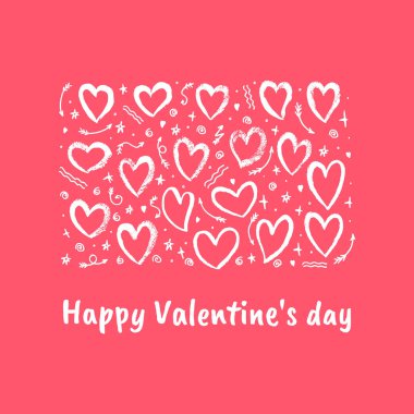 Sevgililer günü tebrik kartı. Vektör izole illüstrasyonu.