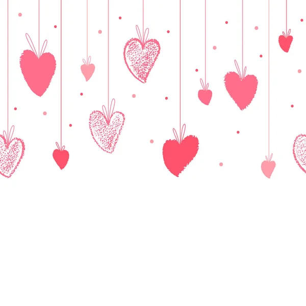 Seamless background with hearts. Vector isolated illustration. — 스톡 벡터