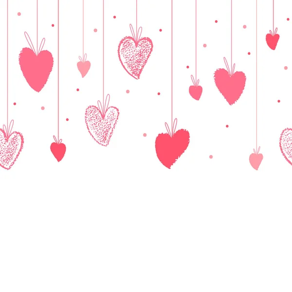 Seamless background with hearts. Vector isolated illustration. — Stock Vector