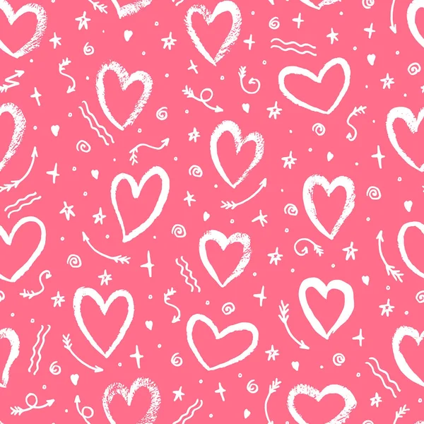 Seamless pattern with hearts. Vector isolated illustration. — 스톡 벡터