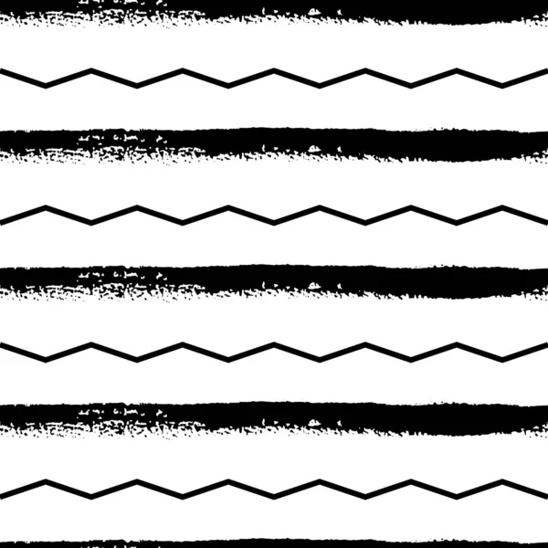Modèle monochrome sans couture avec des lignes. Illustration vectorielle . — Image vectorielle