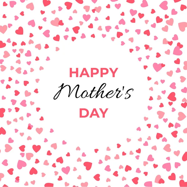 Ευτυχισμένη Ημέρα Της Μητέρας Ευχετήρια Κάρτα Κείμενο Λευκό Φόντο Vector Royalty Free Εικονογραφήσεις Αρχείου