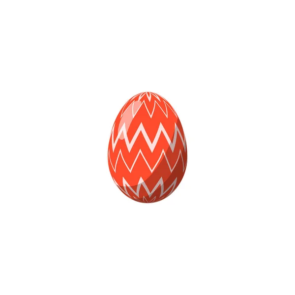 Huevo de Pascua con patrón. Ilustración aislada vectorial . — Vector de stock