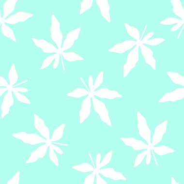 Yapraklı, tropik, pürüzsüz desen. Vektör illüstrasyonu.