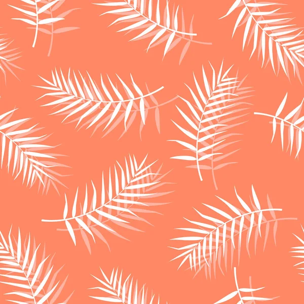 Tropický Vzor Palmovými Listy Vektorová Ilustrace Léta Bezešvé Exotické Tapety — Stockový vektor