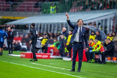 İtalyan Futbolu Serie A Men Şampiyonası Ac Milan S.S. Lazio 'ya karşı