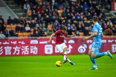 İtalyan Futbolu Serie A Men Şampiyonası Ac Milan S.S. Lazio 'ya karşı
