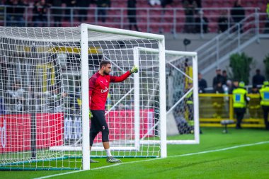 İtalyan Futbolu Serie A Men Şampiyonası Ac Milan S.S. Lazio 'ya karşı