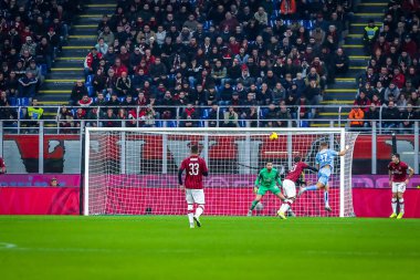 İtalyan Futbolu Serie A Men Şampiyonası Ac Milan S.S. Lazio 'ya karşı