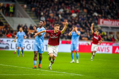 İtalyan Futbolu Serie A Men Şampiyonası Ac Milan S.S. Lazio 'ya karşı