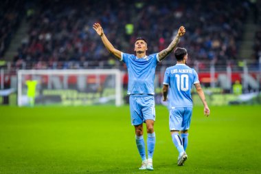 İtalyan Futbolu Serie A Men Şampiyonası Ac Milan S.S. Lazio 'ya karşı