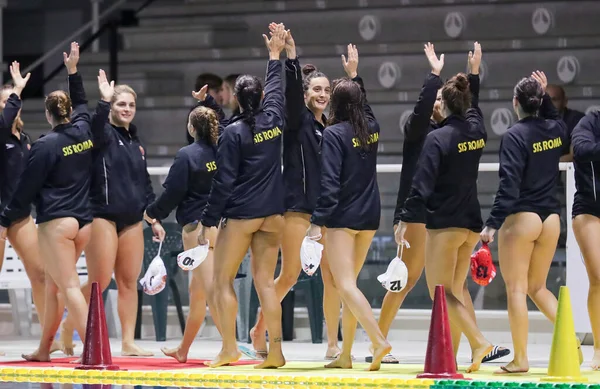 Campeonato Feminino de Pólo Aquático Euroliga Sis Roma vs Exílio SG — Fotografia de Stock