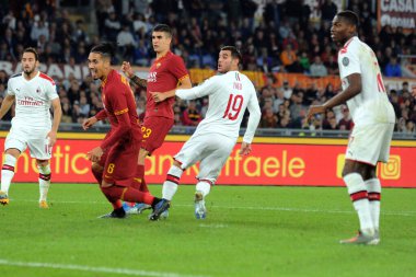 İtalyan Futbolu Serie A Erkekler Şampiyonası Romanlar Ac Milan 'a karşı