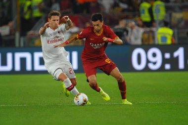 İtalyan Futbolu Serie A Erkekler Şampiyonası Romanlar Ac Milan 'a karşı