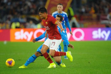 İtalyan Futbolu Serisi A Erkekler Şampiyonası Romanlar Napoli 'ye Karşı