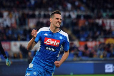 İtalyan Futbolu Serisi A Erkekler Şampiyonası Romanlar Napoli 'ye Karşı