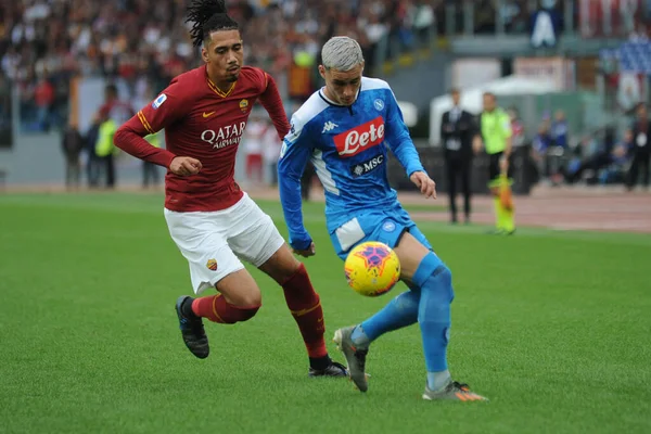 Чемпионат Италии по футболу среди мужчин AS Roma vs Napoli — стоковое фото