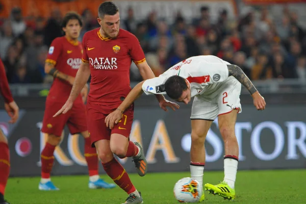 İtalyan Futbolu Serie A Erkekler Şampiyonası Romanlar Ac Milan 'a karşı