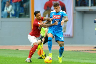 İtalyan Futbolu Serisi A Erkekler Şampiyonası Romanlar Napoli 'ye Karşı