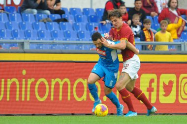 İtalyan Futbolu Serisi A Erkekler Şampiyonası Romanlar Napoli 'ye Karşı