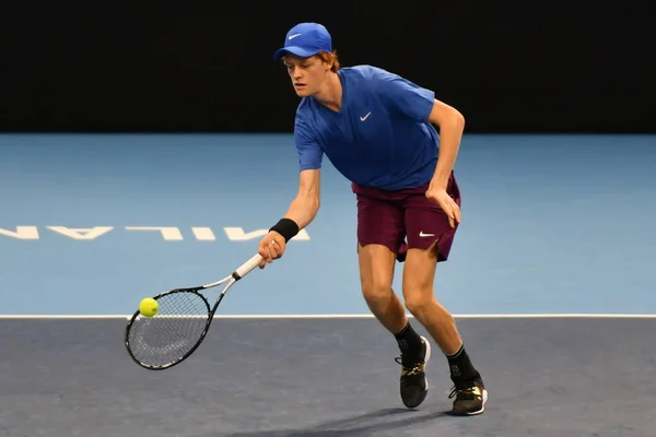 Internacionais de Tênis Próxima Geração ATP Finais - Rodada de Torneio - Frances Tiafoe vs J. Sinner — Fotografia de Stock