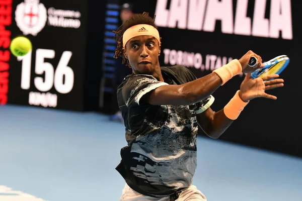 Tenis Internacionales Siguiente Gen ATP Finals - Torneo ronda - Ugo Humbert vs Mikael Ymer — Foto de Stock