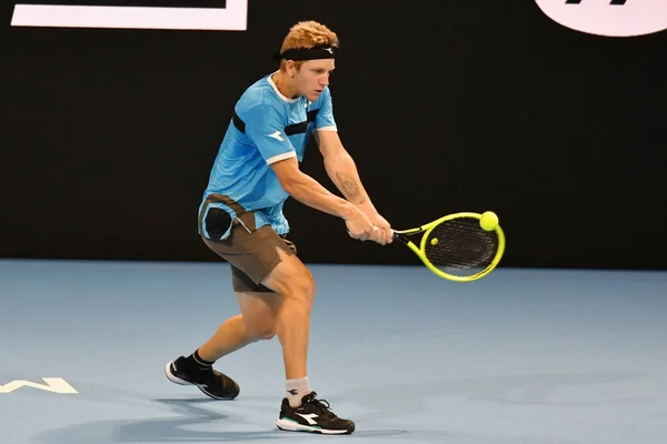 Internacionais de Tênis Próxima Geração ATP Finais - Rodada de Torneio - Alex De Minaur vs A. Davidovich Fokina — Fotografia de Stock