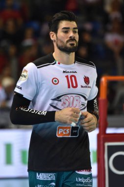 Voleybol İtalyan Serie A Erkekler Süper Ligi Şampiyonluğu Cucine Lube Civitanova Sir Safety Conad Perugia 'ya karşı