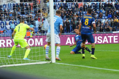 İtalyan Futbolu Serisi A Erkekler Şampiyonası Lazio Lecce 'ye karşı